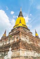 Beautiful old architecture historic of Ayutthaya in Thailand - boost up color processing style