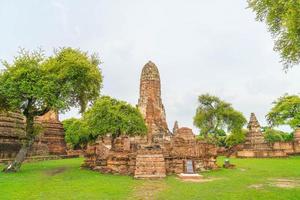 Beautiful old architecture historic of Ayutthaya in Thailand - boost up color processing style photo