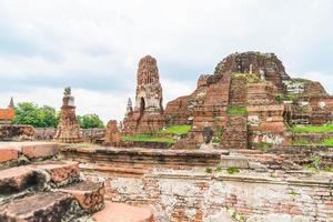 Beautiful old architecture historic of Ayutthaya in Thailand - boost up color processing style photo