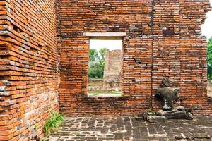 Beautiful old architecture historic of Ayutthaya in Thailand - boost up color processing style photo