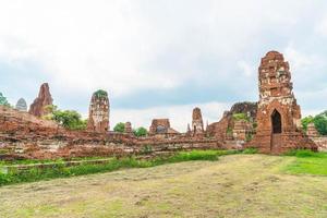 Beautiful old architecture historic of Ayutthaya in Thailand - boost up color processing style photo