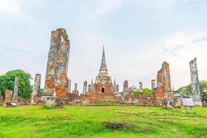 Beautiful old architecture historic of Ayutthaya in Thailand - boost up color processing style photo