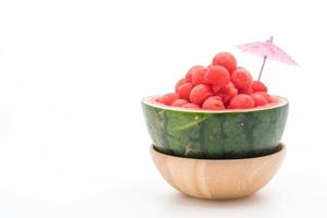 Fresh watermelon on white background photo