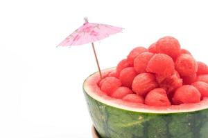 Fresh watermelon on white background photo