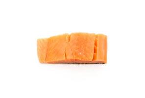 Fresh Salmon on white photo