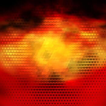 Dark Orange vector pattern with circles.