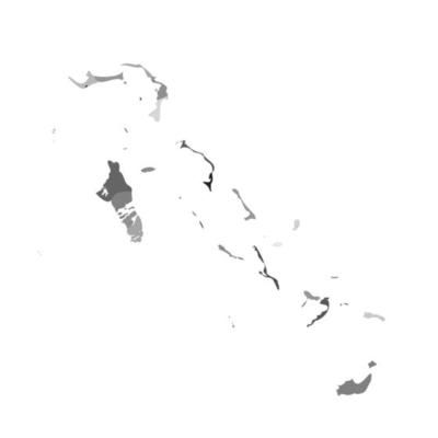 Gray Divided Map of Bahamas