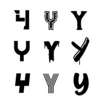 Capital Letter Y Alphabet Design vector