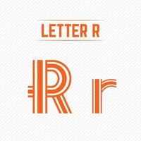 Abstract Letter R With Creative Design vector