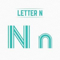 Abstract Letter N With Creative Design vector