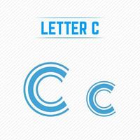 letra c abstracta con diseño creativo vector