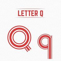 Abstract Letter Q With Creative Design vector