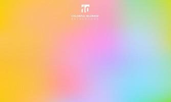 Abstract rainbow colorful smooth blurred gradient mesh background. vector