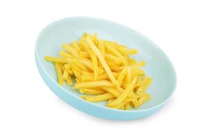 French fries isolated on white background. photo