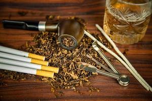 Unhealthy Addiction Nicotine Tobacco Pipe Cigar photo