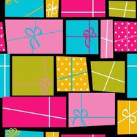 Gift Box Holiday Seamless Pattern Background Vector Illustration