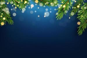 Blue Christmas Holiday Party Background. Happy New Year vector