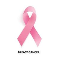 cinta rosa. signo de cáncer de mama. ilustración vectorial vector