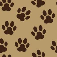 Animal Paw Seamless Pattern Background Vector Illustration