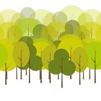 Different Trees Natural Seamless Pattern Background Vector Illus