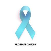 Blue Ribbon. Prostate cancer sign. Vector Illustration