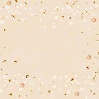 Happy Birthday Background with golden confetti vector