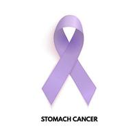 Periwinkle Ribbon. Stomach cancer sign. Vector Illustration