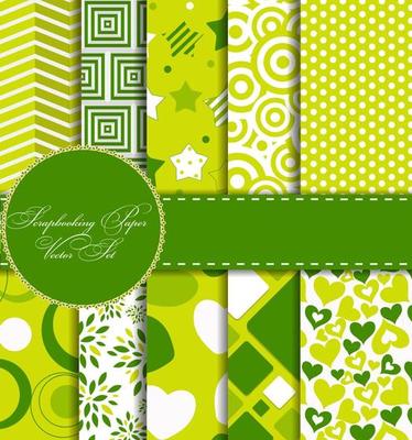 Set of Beautiful Vector Paper for Scrapbook