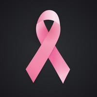 cinta rosa. signo de cáncer de mama. ilustración vectorial vector