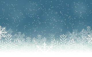 Abstract Beauty Christmas and New Year Background with Snow vector