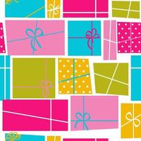 Gift Box Holiday Seamless Pattern Background Vector Illustration