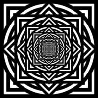 Black and white hypnotic background. vector