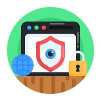 Online  Cyber security vector