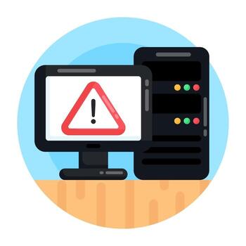 alerta y advertencia web vector