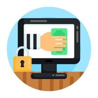 Online Payment security vector