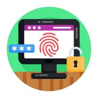 Login Security App vector