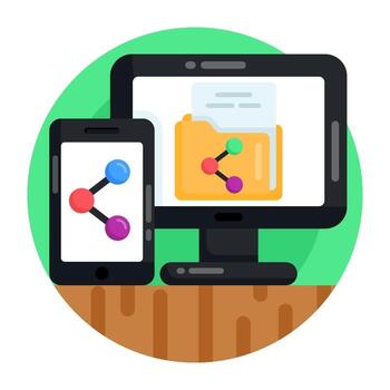 Files  and Folder Sharing vector