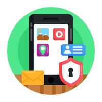 Mobile  Apps Security vector