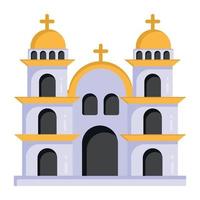 edificio cristiano de la iglesia vector