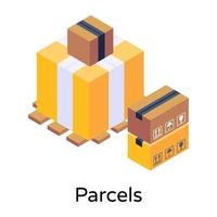 Parcels and consignment vector