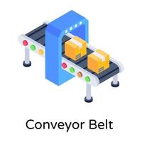 Conveyor Belt pallet vector