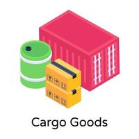 mercancías y logística de carga vector