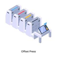 Offset Printing  Press vector