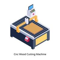 Cnc Wood Cutting Machine vector