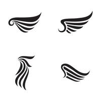 Wings logo design falcon bird vector image