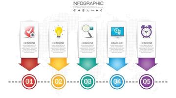 Step and timeline Infographic Templates for Business vector