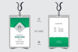 Office identity card and personal security badge, press event pass vector