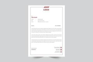 Minimalist business style elegant shape letterhead template vector