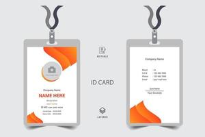 Office identity card and personal security badge template vector