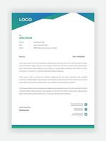 Creative Style Blue Color Letterhead Design For Your Business Template vector